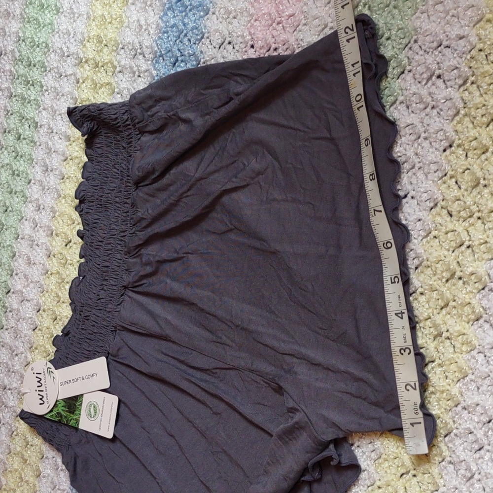 NWT WiWi Large Bamboo High Waist Grey Shorts - Picture 7 of 12